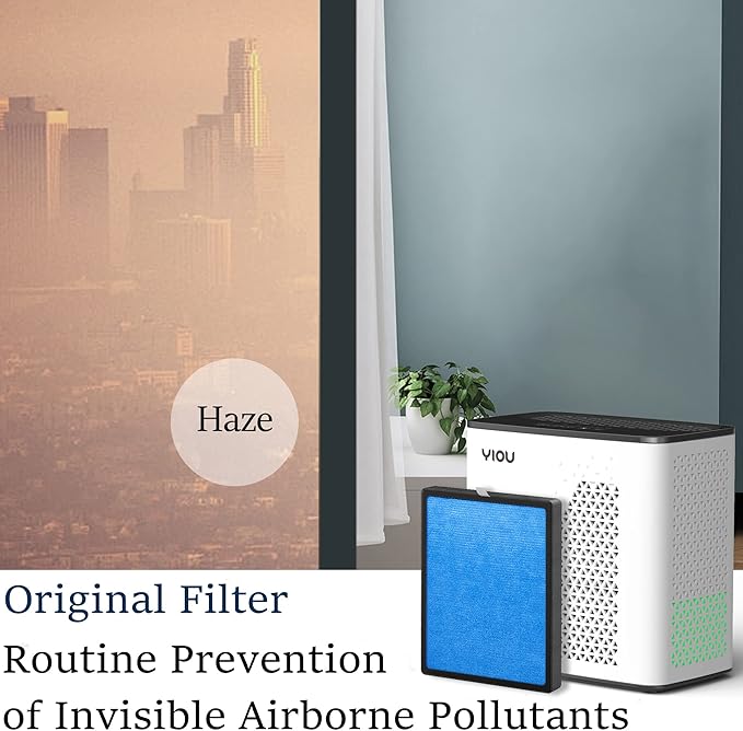 YIOU Air Purifier R1 Replacement Filter, 3-in-1 Pre-Filter, True HEPA Filter, High-Efficient Activated Carbon Filter(Toxin Absorber),Deep Purple
